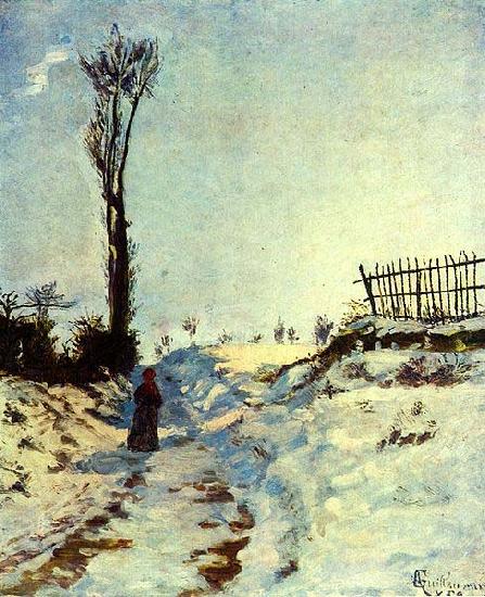 Armand guillaumin Hollow in the snow France oil painting art